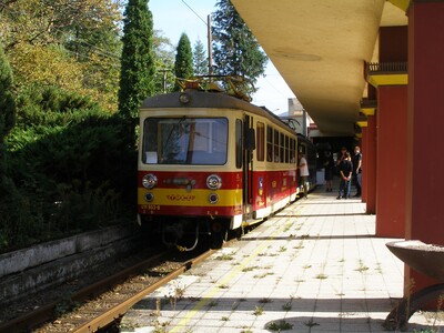 La tramo en Trenčianske Teplice